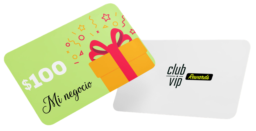 Tarjeta de regalo de $100 de Mi negocio y tarjeta Club VIP Rewards